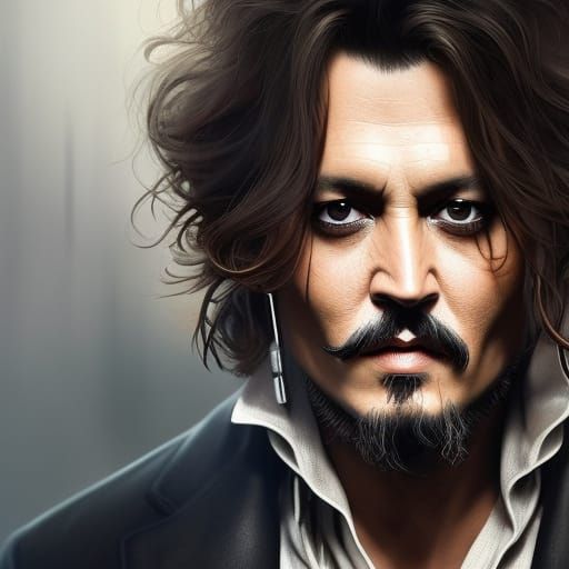 Johnny Depp Tim Burton style - AI Generated Artwork - NightCafe Creator