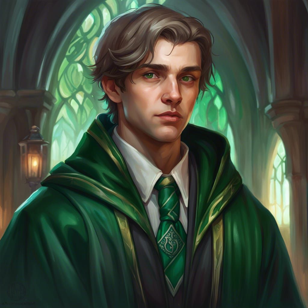 Slytherin boy - AI Generated Artwork - NightCafe Creator