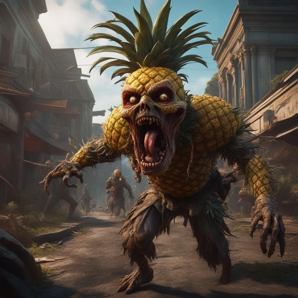 Zombie Pineapple AI Generated Artwork NightCafe Creator
