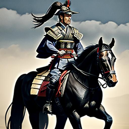 samurai riding horses
