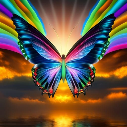 rainbow butterfly