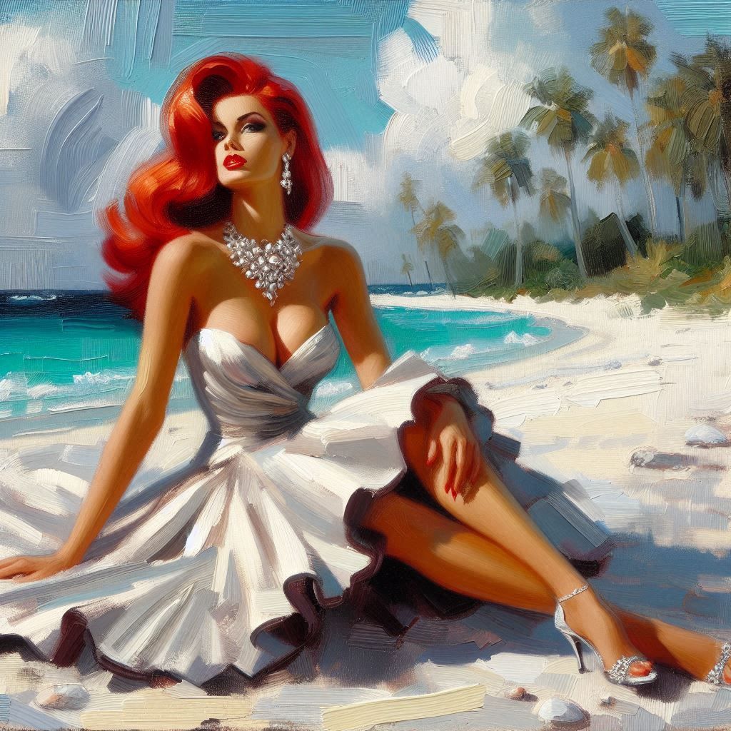 "Beach Beauty" Pin Up