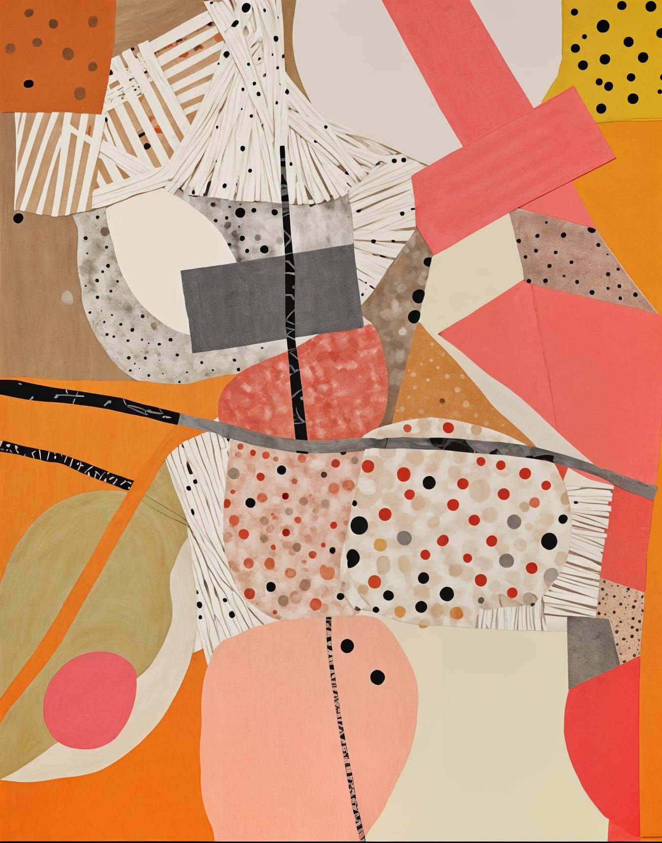 Abstract Landscape Mosaic Collage