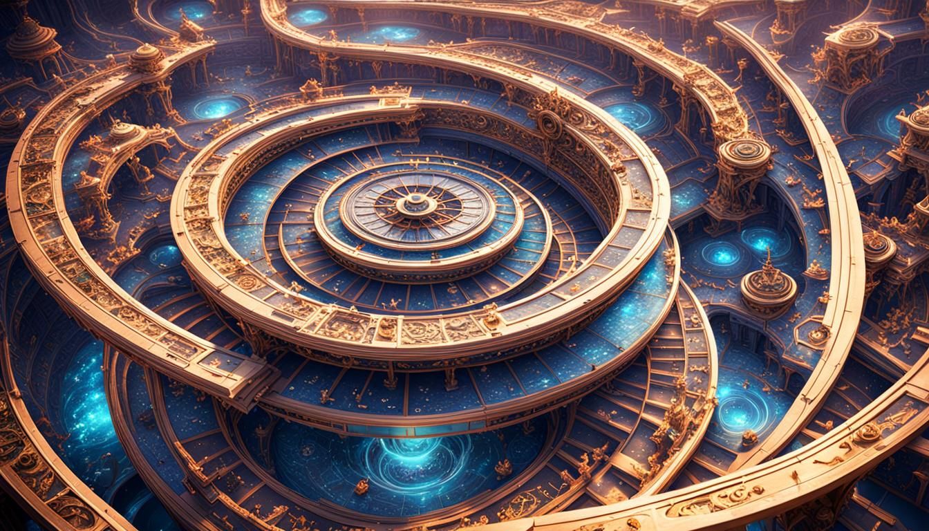 The infinite spiral of time, where all events repeat themsel...
