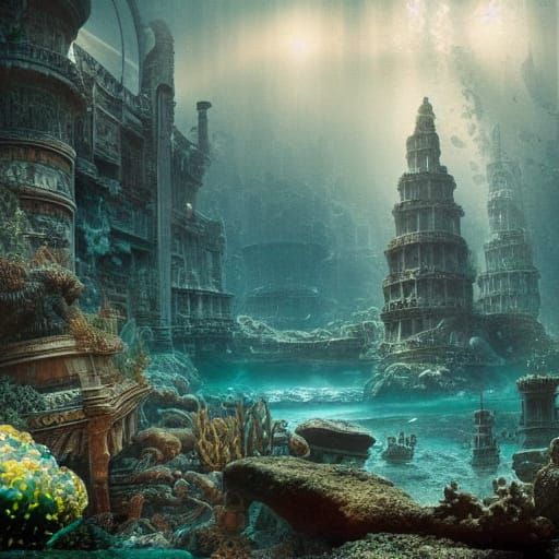 Ruins of an underwater civilization