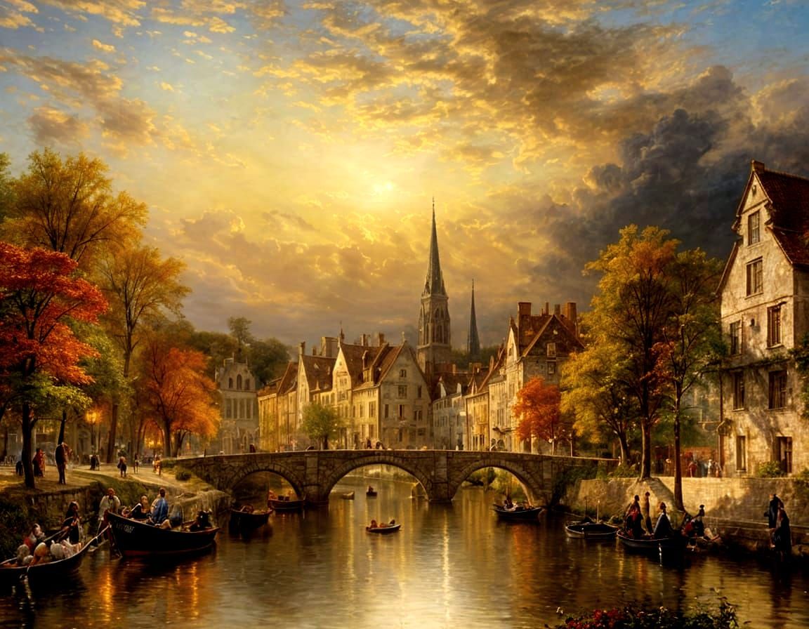 The River City Marketplace ~ Traditional Oil  by @Dryheat