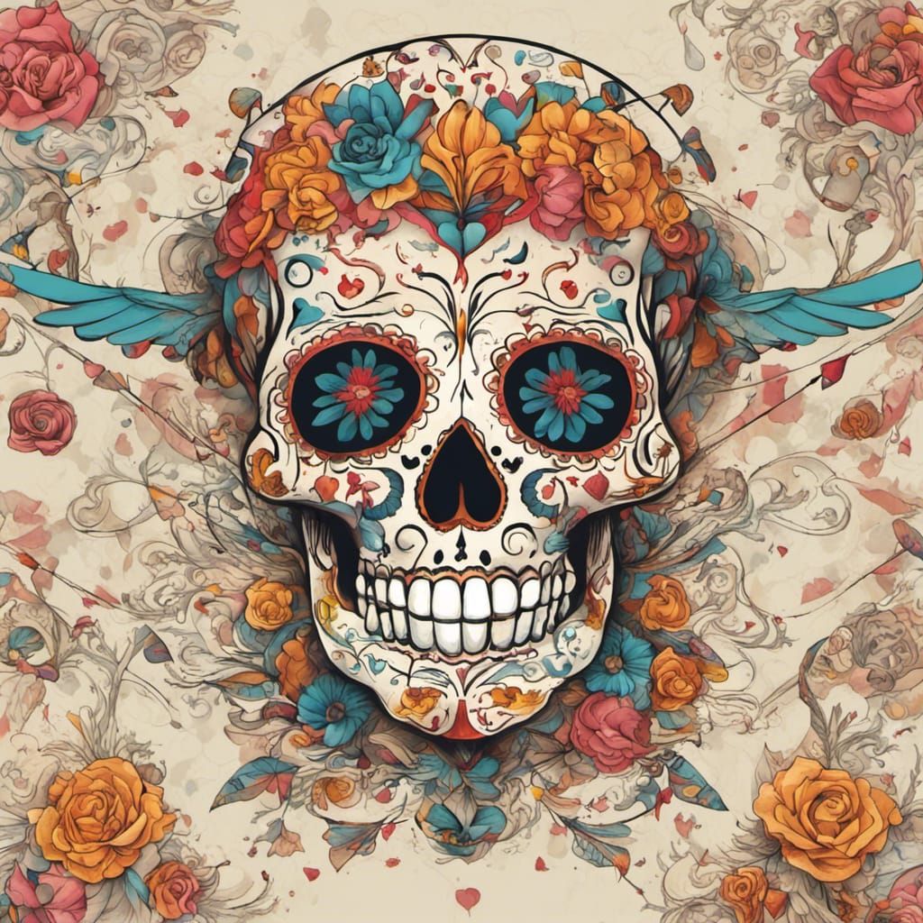 Día de los Muertos - AI Generated Artwork - NightCafe Creator