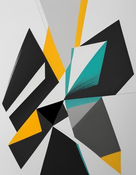 geometric abstract art digital art contrasting colors charco...