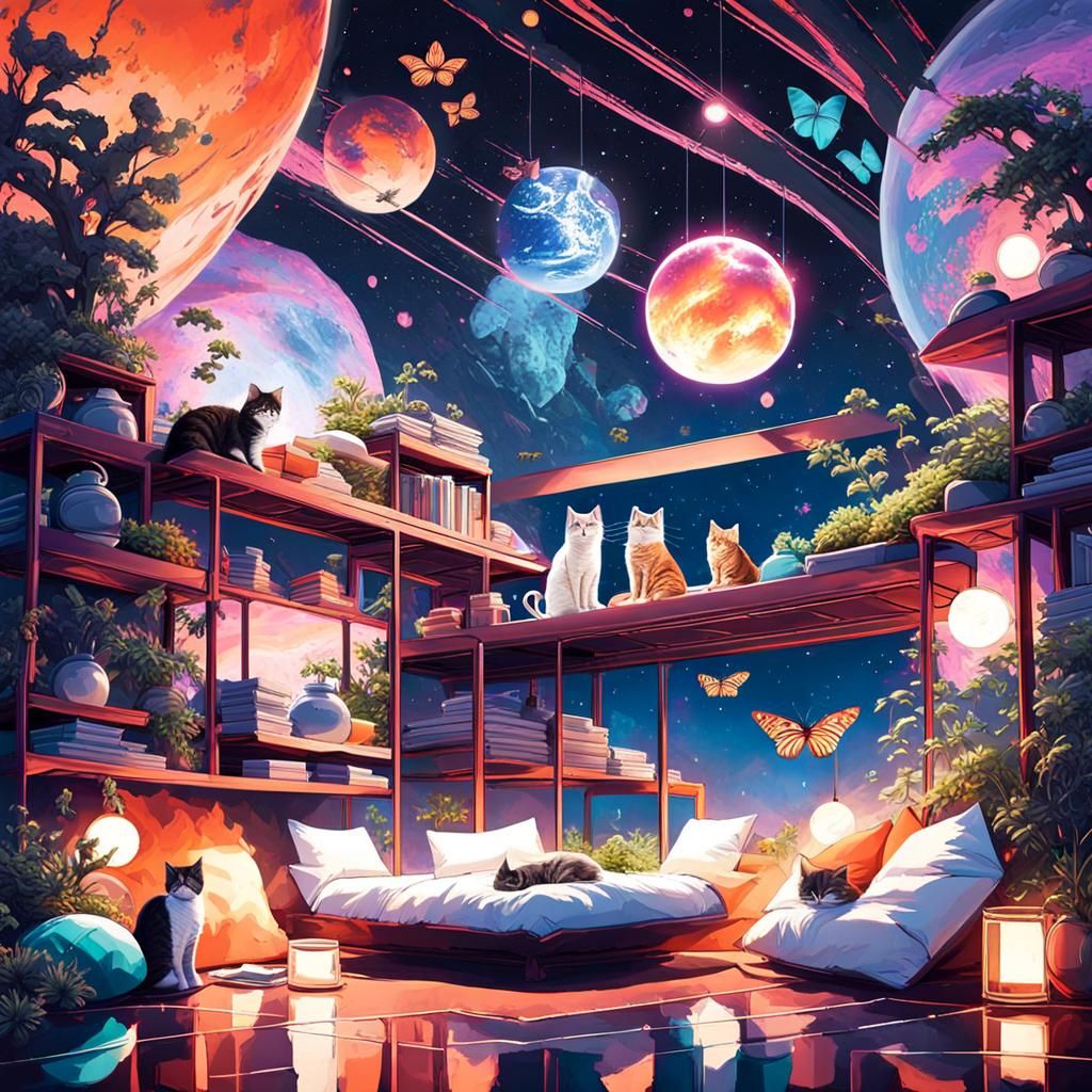 A cat house in space
