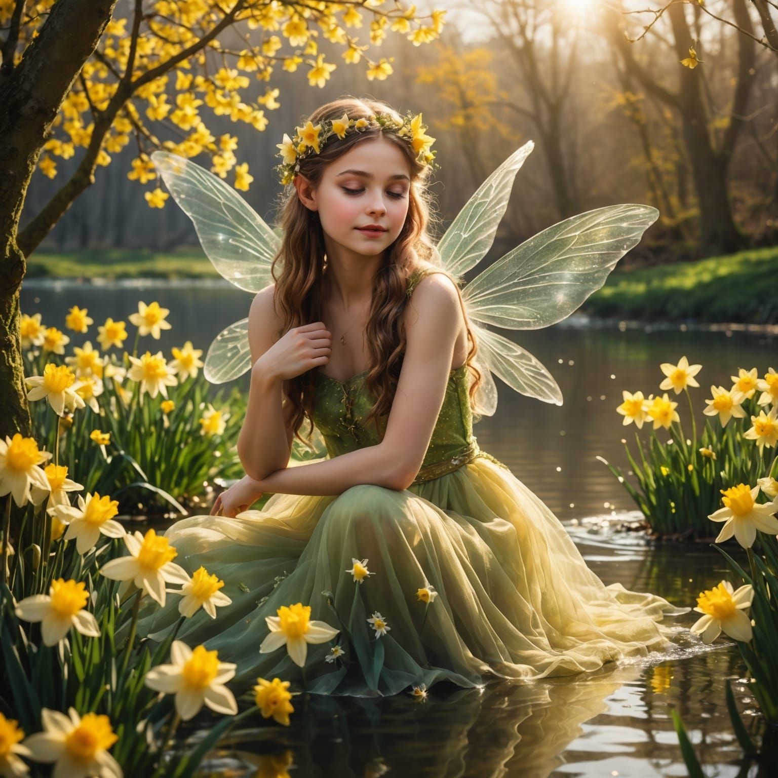 Fairy on the lakeside