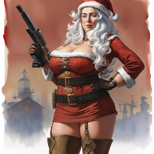 steam punk female santa claus