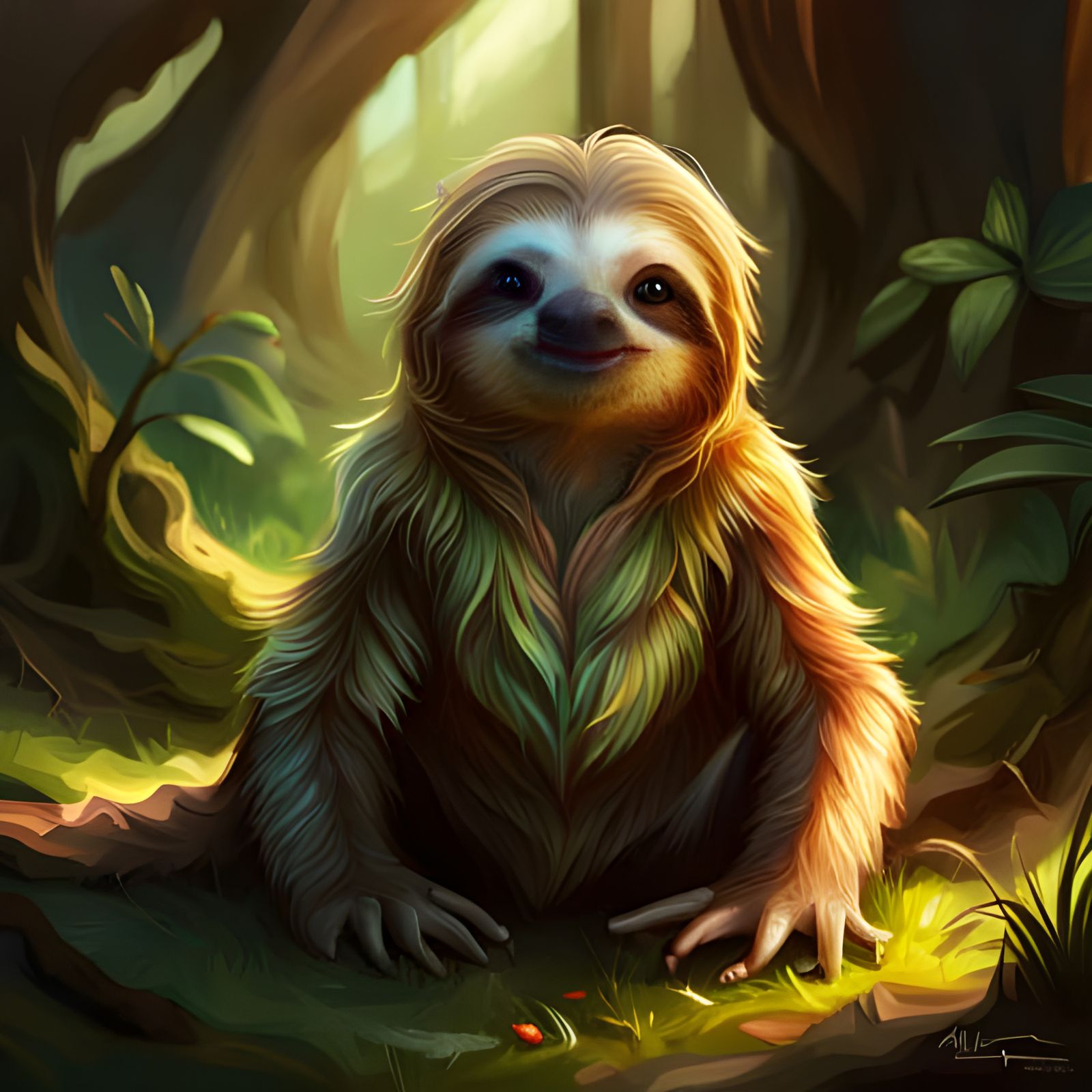 Feeling Cute 🦥   by @ARTificent