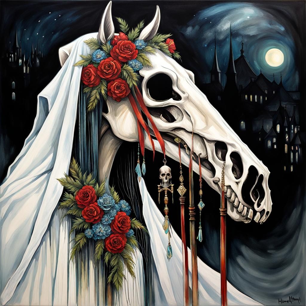 Mari Lwyd - AI Generated Artwork - NightCafe Creator