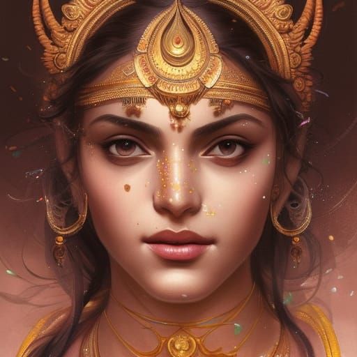 lakshmi goddess - AI Generated Artwork - NightCafe Creator