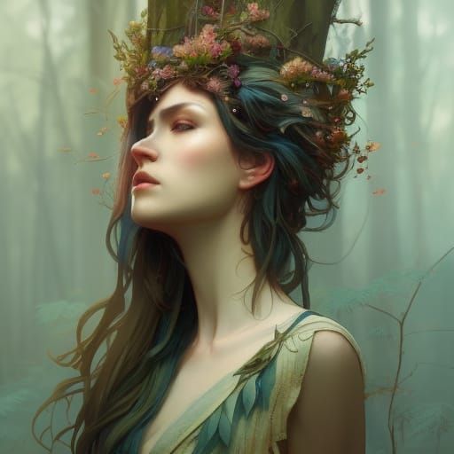 Forest goddess - AI Generated Artwork - NightCafe Creator