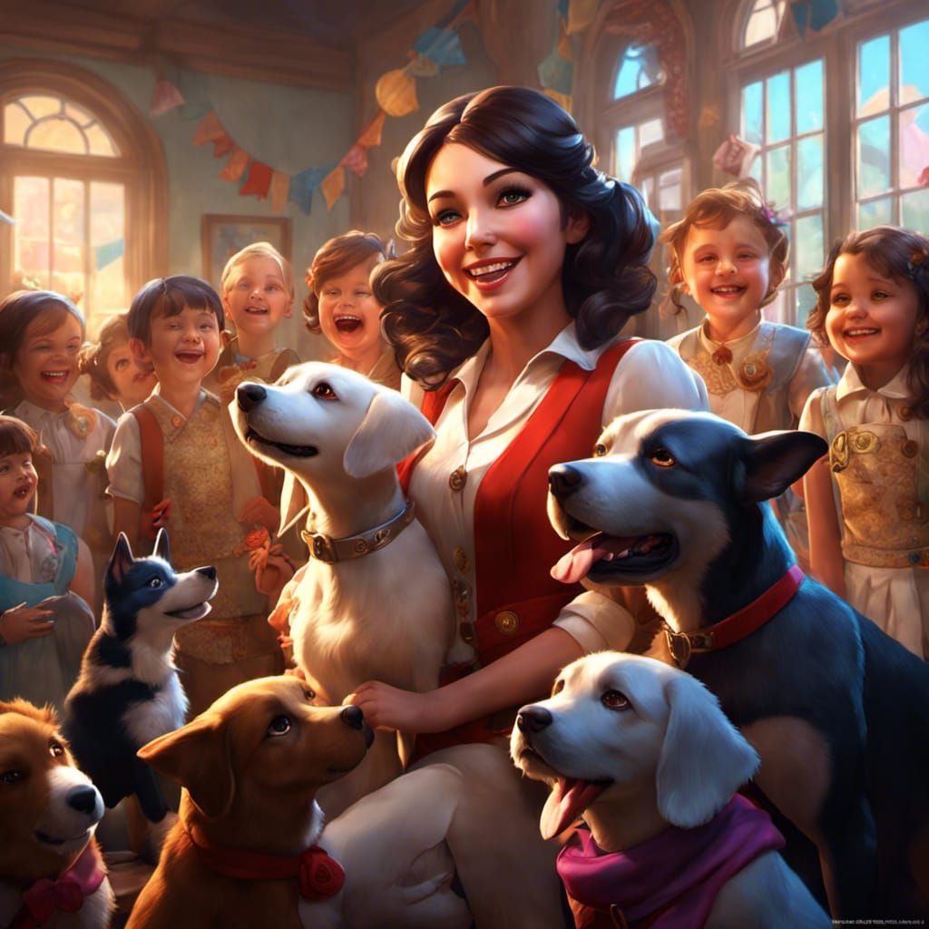Veronica the ventriloquist with dog puppets that look so real. No, wait