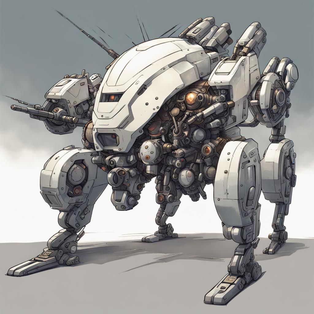 Quadruped Mech Robot Proof Of Concept - Ai Generated Artwork 