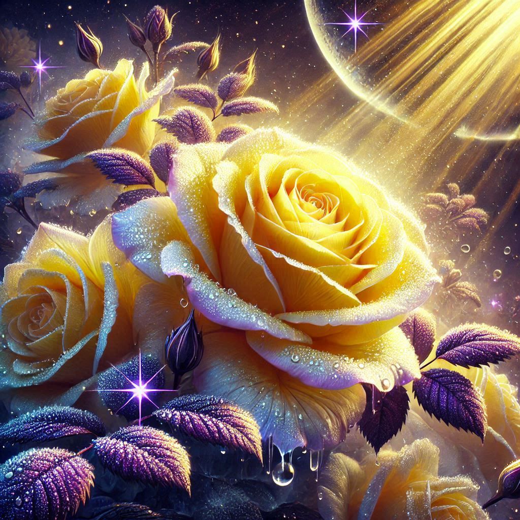 yellow and purple  by @Anya Sylver Foxx