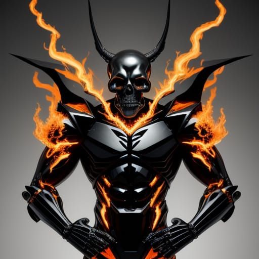 A metallic skeletal  with twisted