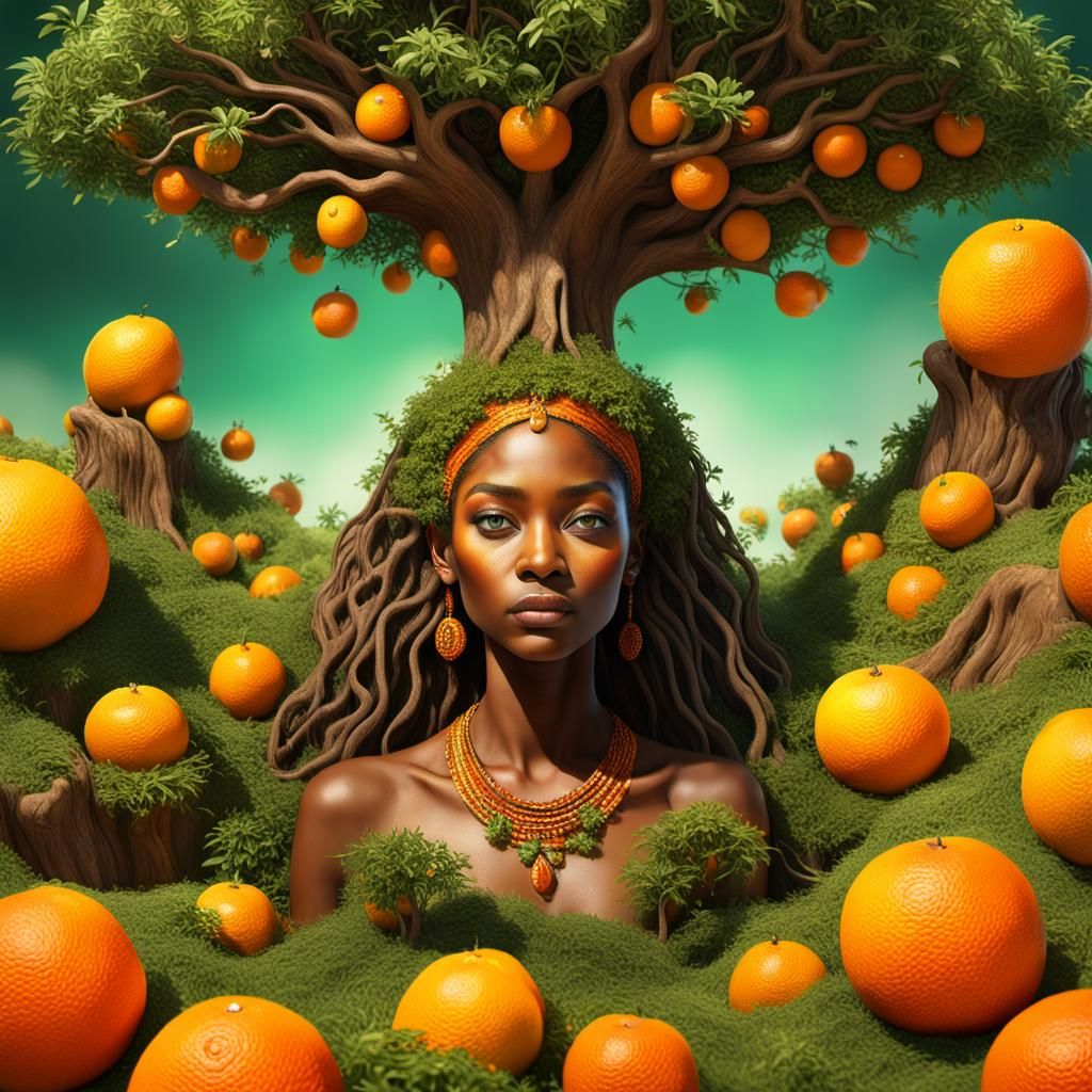 A photo realistic digital illustration of a floating island,...