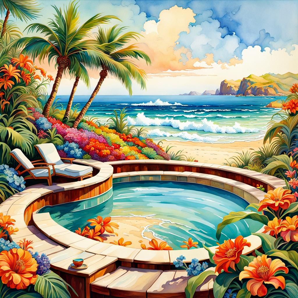 Island Oasis:  The BEACH, world of sand, surf, the shimmerin...
