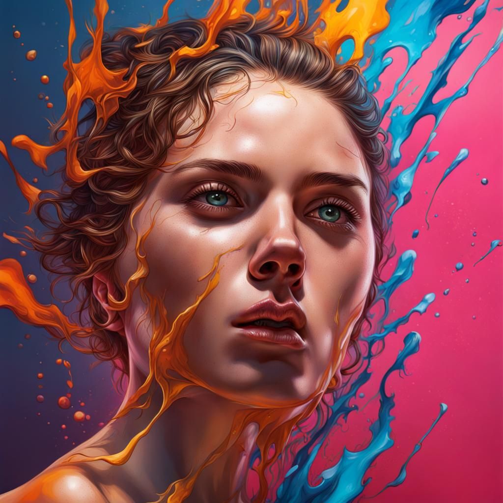 Lujuria - Hyperrealistic Veined Penis in Splash Art Style