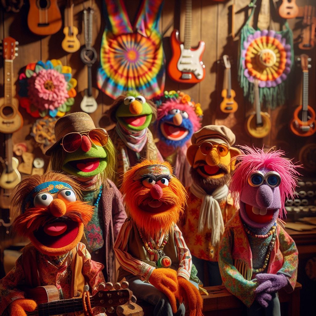 Muppet show in the style of the 60s, hippie style-6 - AI Generated ...