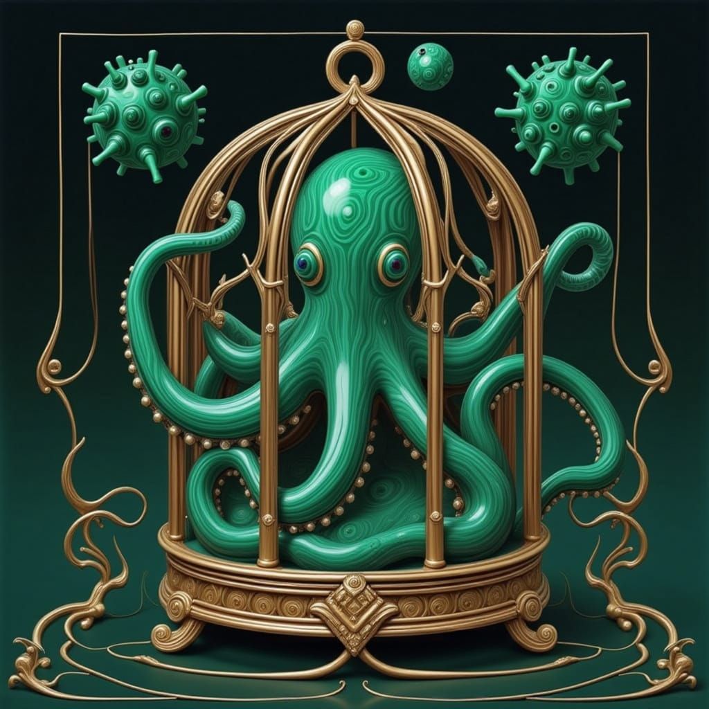 <lora:DELICATE DECO:1.0> the cage