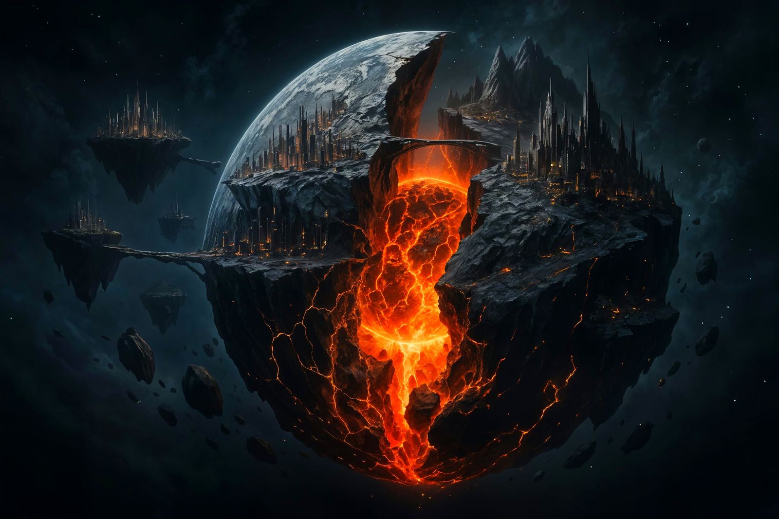 A Fractured Planet with its Molten Core Exposed  by @TheStarWarsNerd