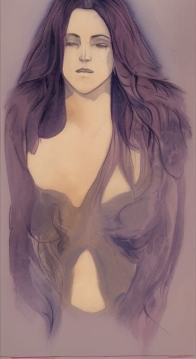 water color, transparent washes, loose brush work, diffuse a...