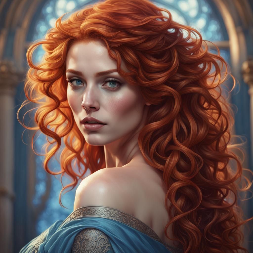 Beautiful RedHead Woman - AI Generated Artwork - NightCafe Creator