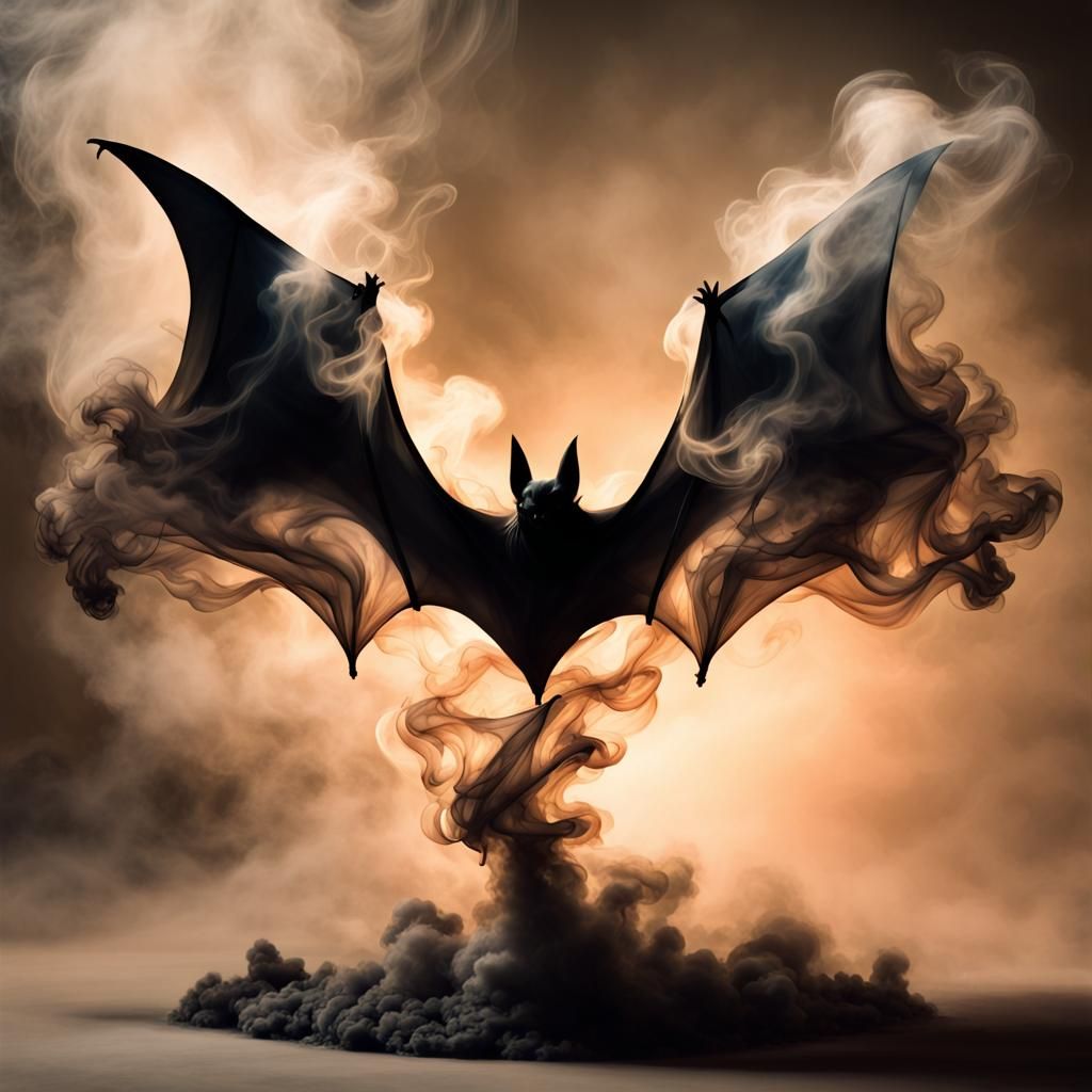 Smoke Bat - AI Generated Artwork - NightCafe Creator