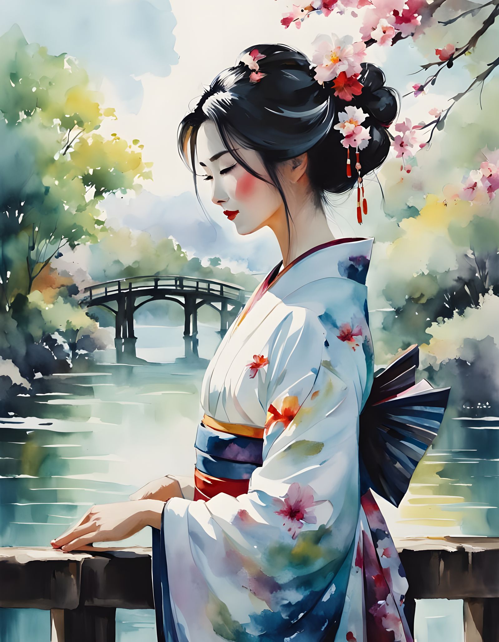 Daydreaming Geisha  by @Tatti