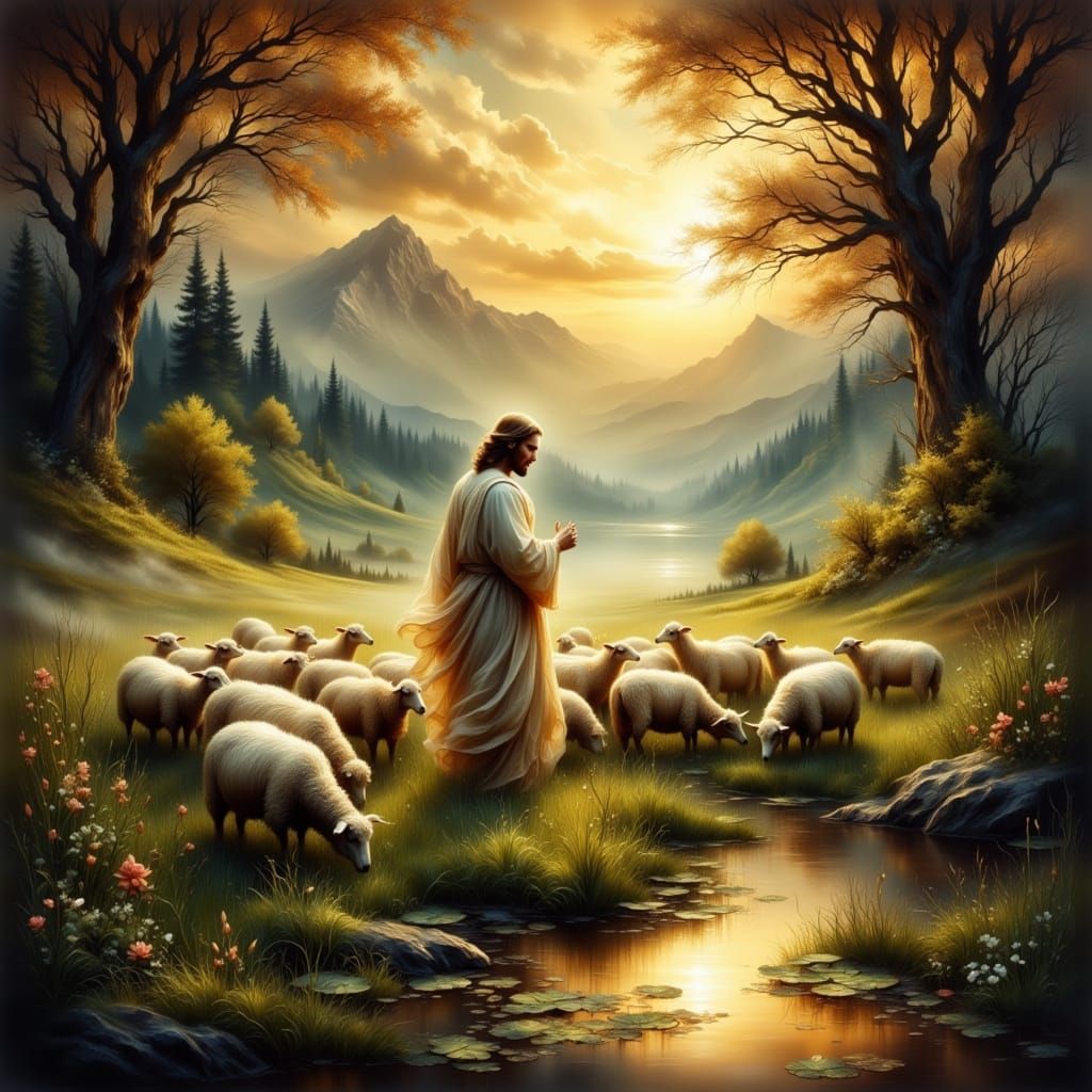 Psalm 23  by @Lainhanshee