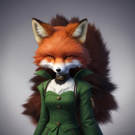anthropomorphic furry female fox