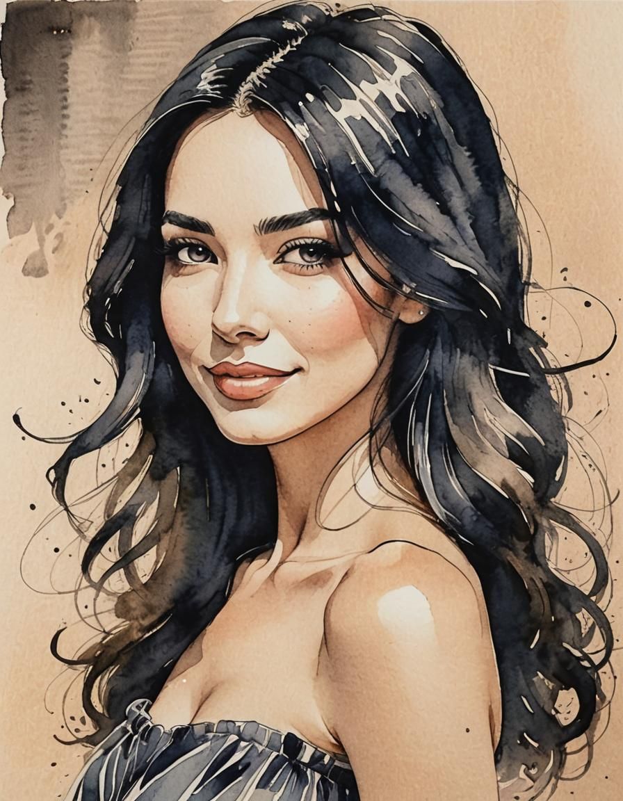 Colored Ink Drawing