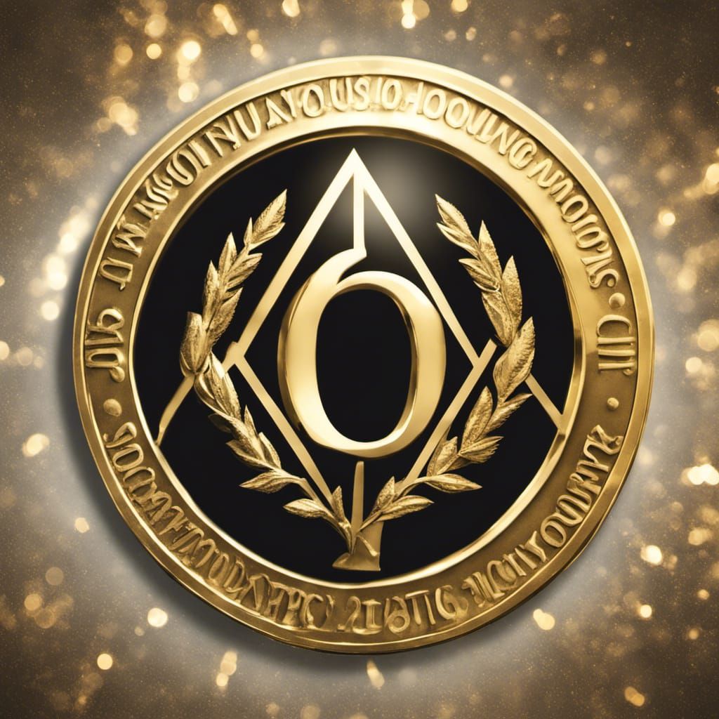 Gold Narcotics Anonymous symbol with a gold number 1 on top:...