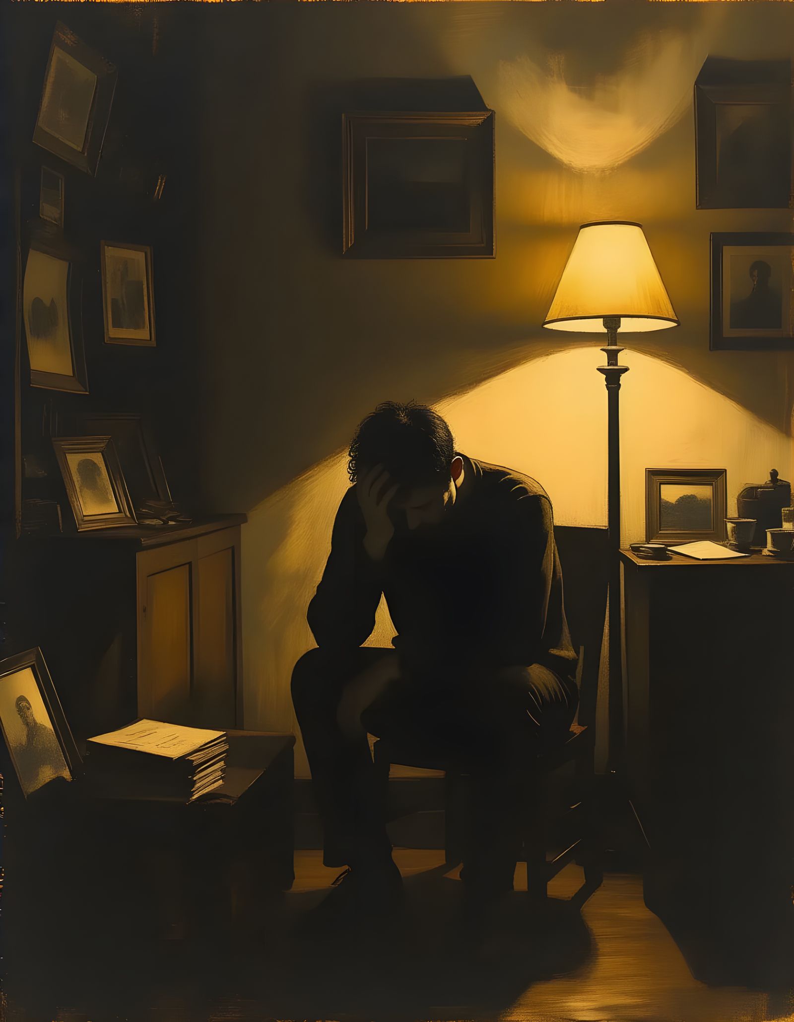 Shadows of Memory, Portraits of Absence  by @HephAIstus