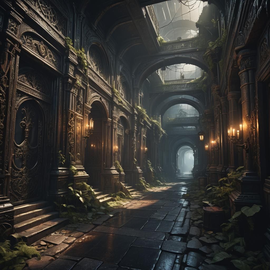 As they explored the dark corridors, they heard footsteps echoing from somewhere in the distance. Their hearts raced as ...