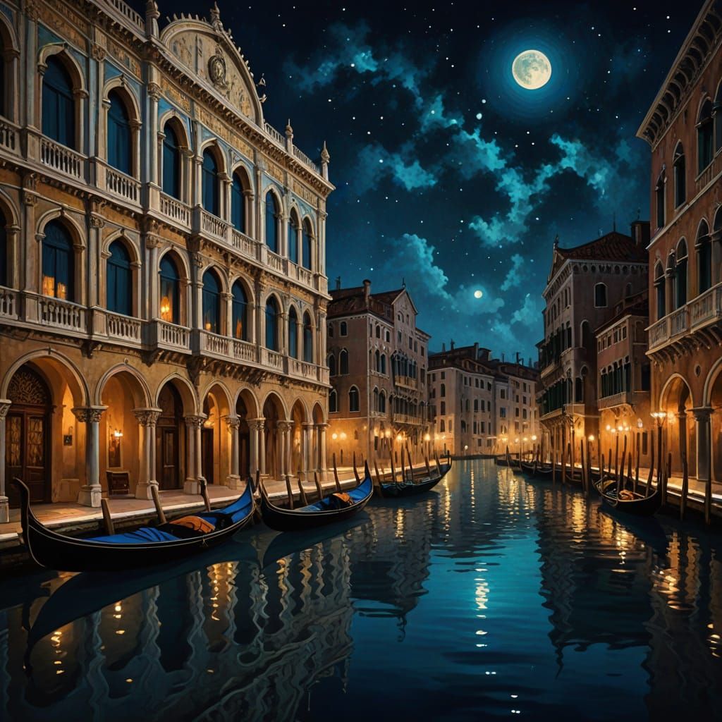 Moonlit Venice  by @ArwenEvenstar