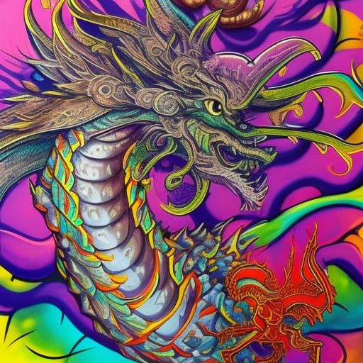 Intricate and detailed folklore dragon - AI Generated Artwork ...