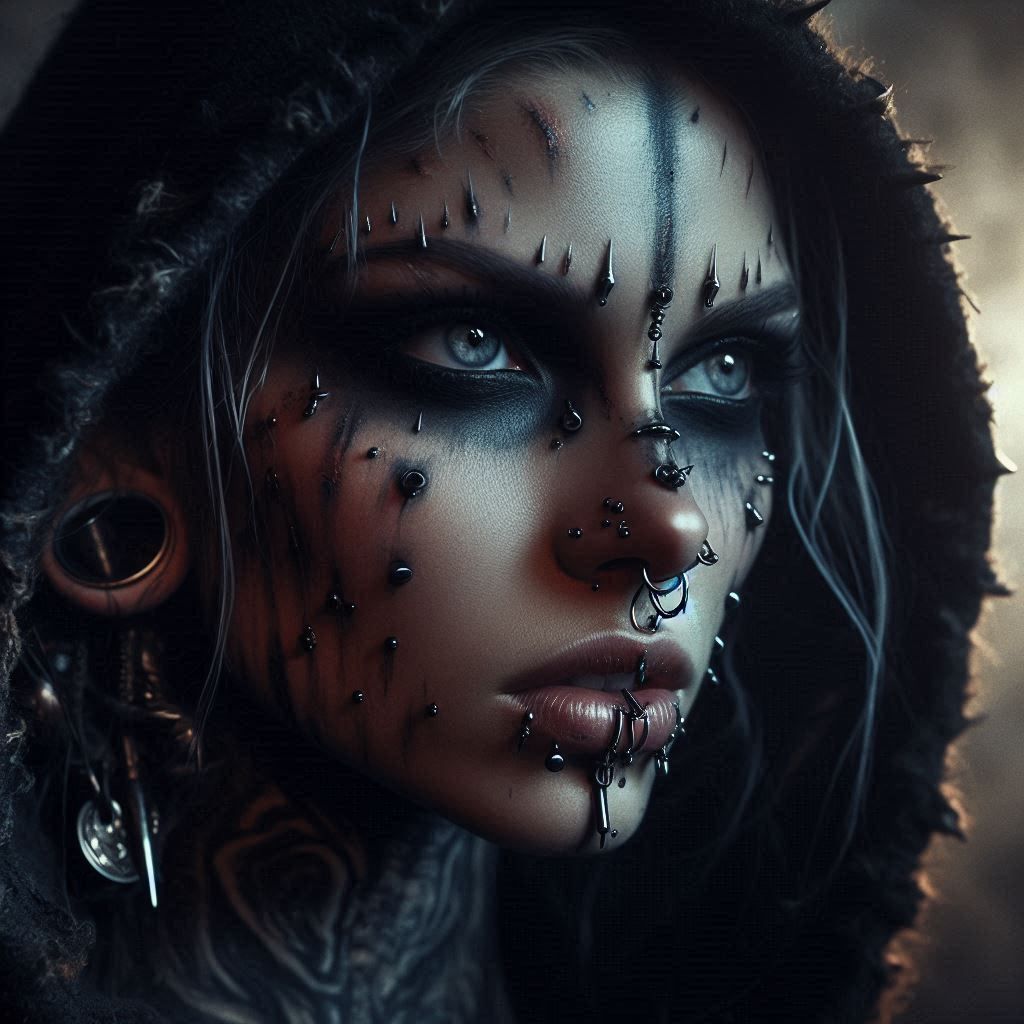 Portraits of a Serial Creator : Extreme Facial Piercing