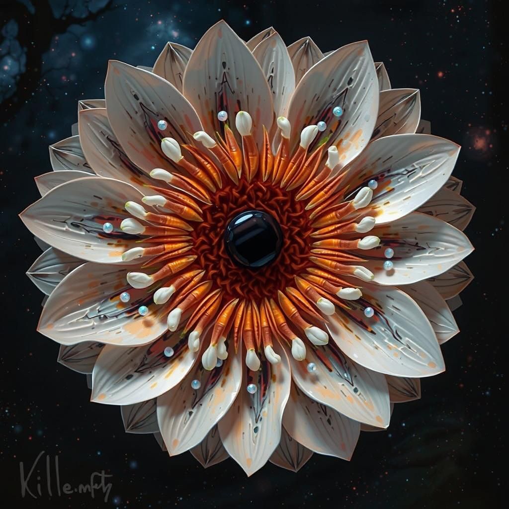 bunny floating in space eating cosmic carrots