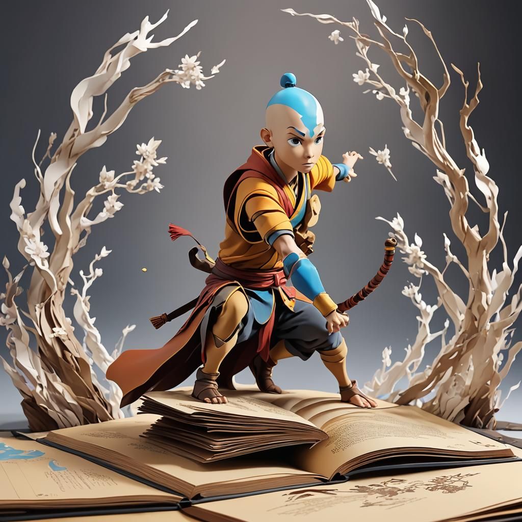 Avatar Aang pop-up book