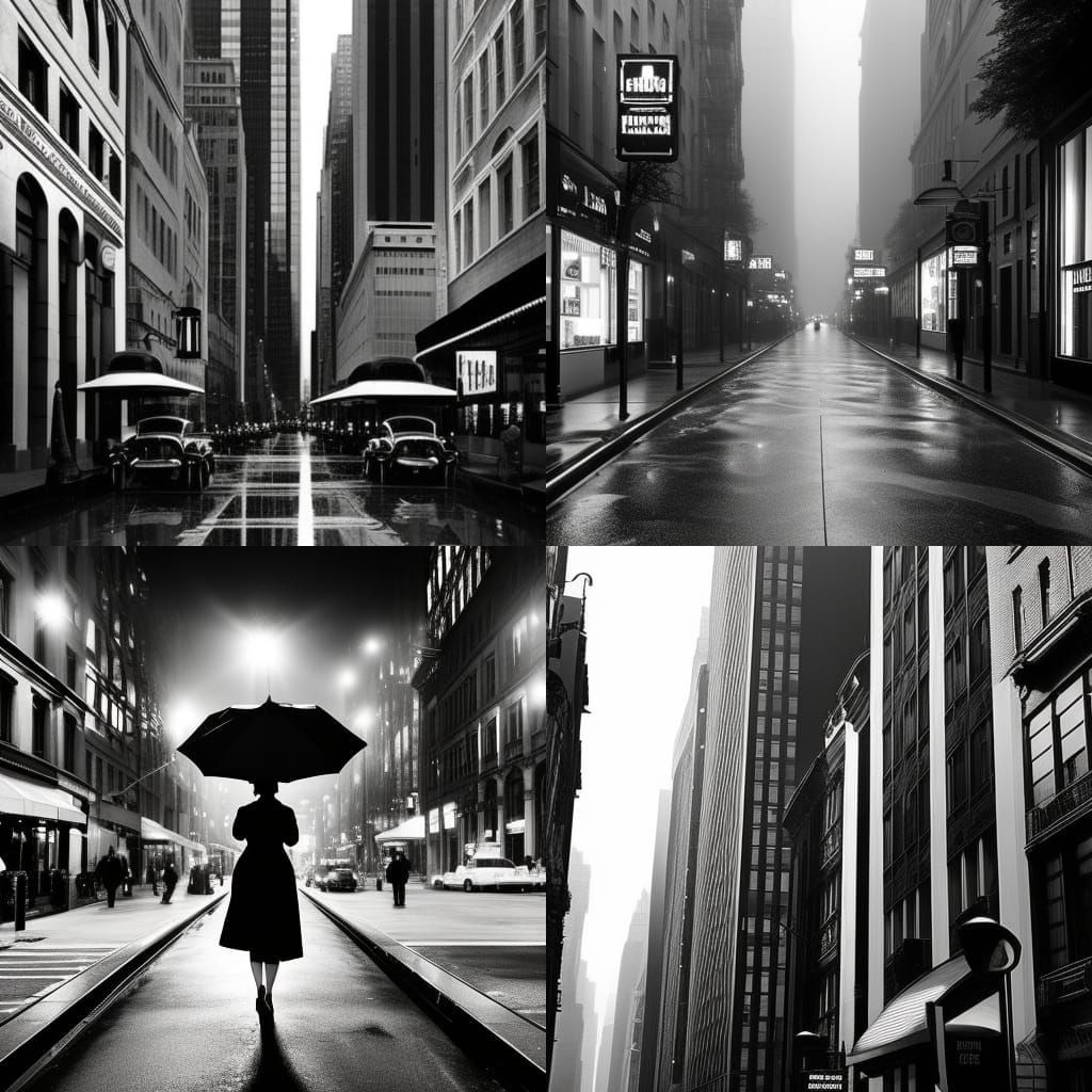 Paint the city in black and white...