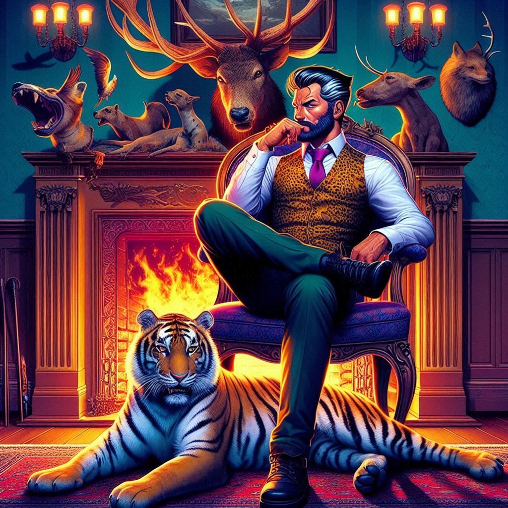 Kraven and his tiger Dima