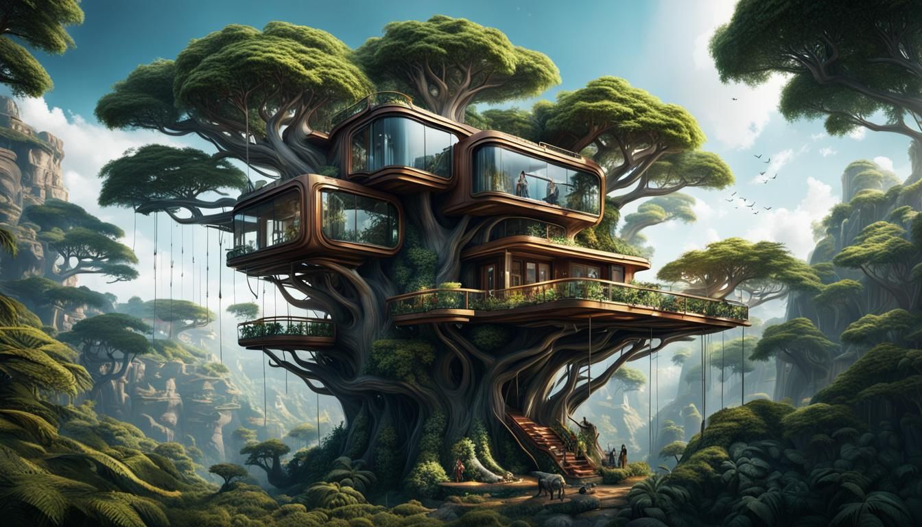 Futuristic Tree House  by @Charlotte
