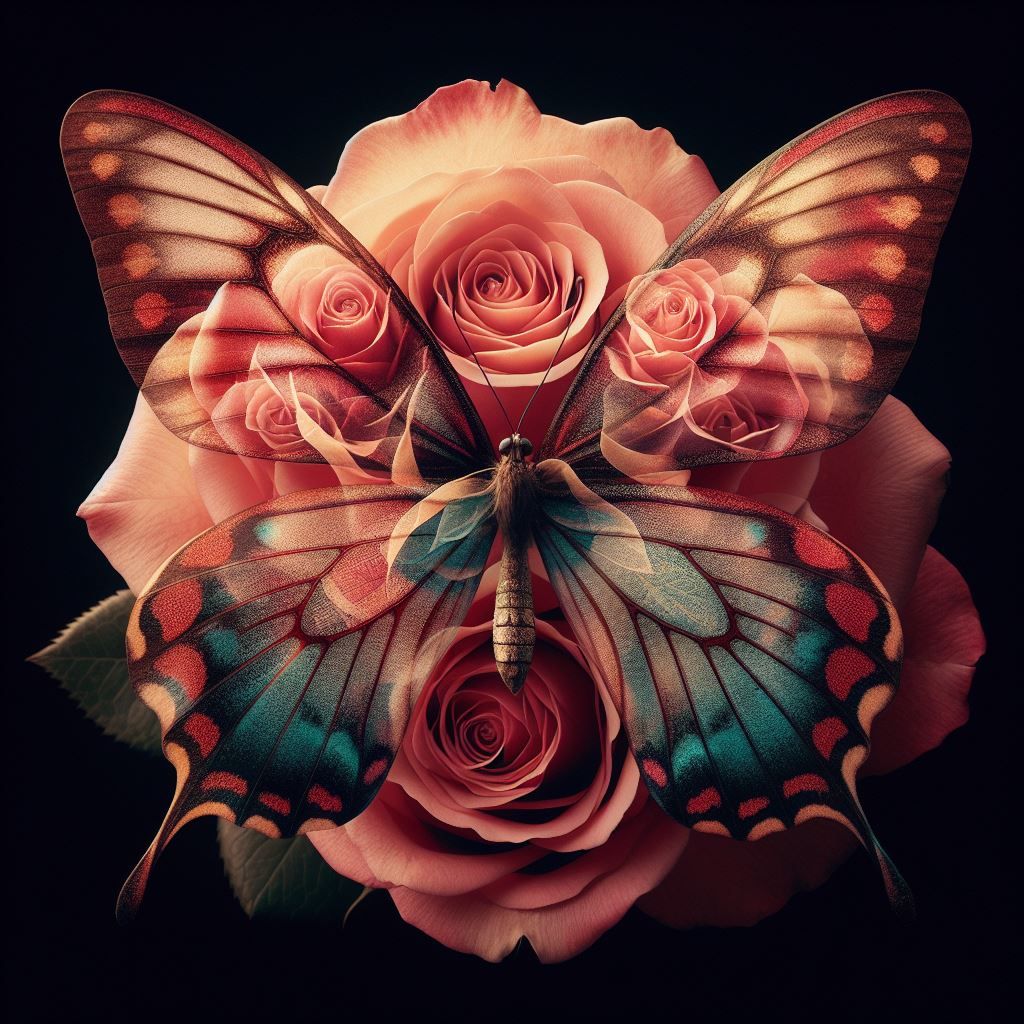 Double Exposure Butterflies