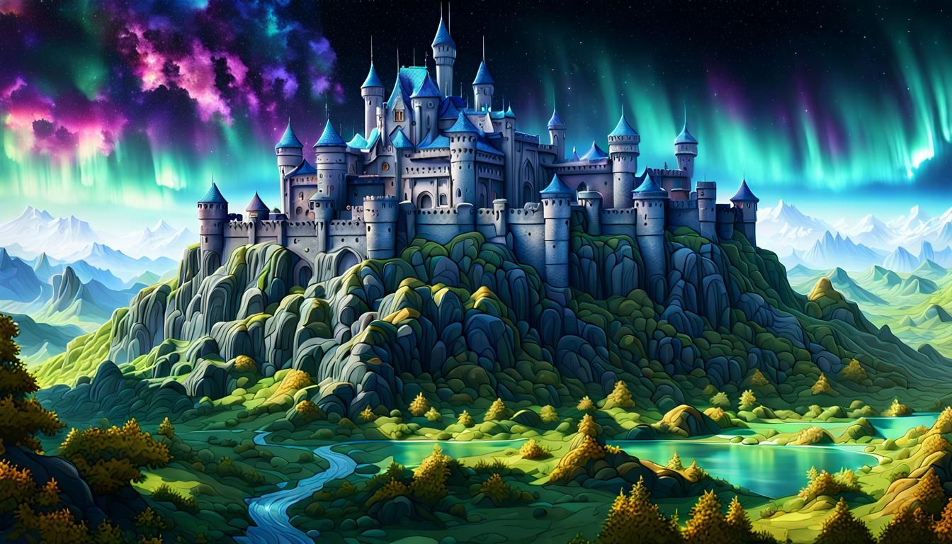 A very detailed castle with very detailed scenery with cool ...