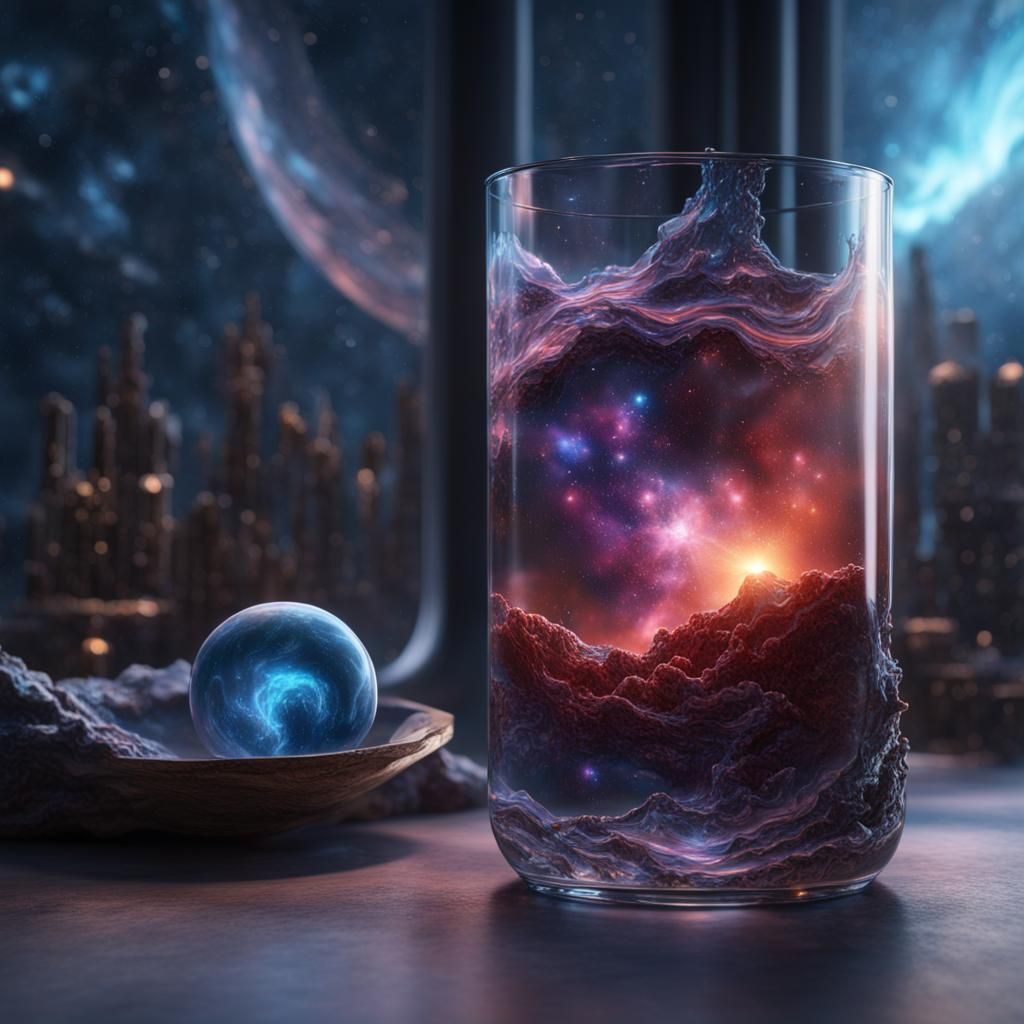 the entire galaxy trapped in a glass